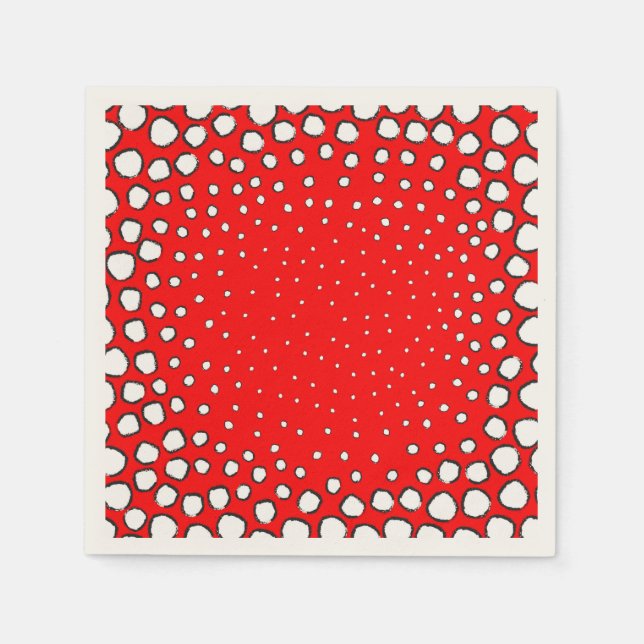 Guardanapo De Papel Inscrita por penas de faisão vermelhas (Frente)