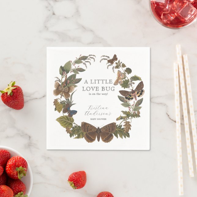 Guardanapo De Papel Inseto Vintage Botânico Little Love (Insitu)