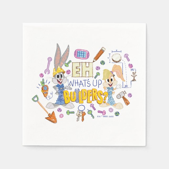 Guardanapo De Papel INSETOS BUNNY BUILDERS™| Eh, o que há sobre constr (Frente)