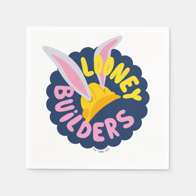 Guardanapo De Papel INSETOS BUNNY BUILDERS™| Logotipo escalado do duro (Frente)