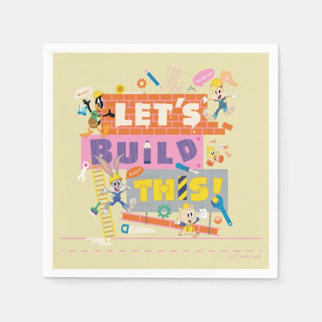 Guardanapo De Papel INSETOS BUNNY BUILDERS™| Site de trabalho "Constru (Frente)