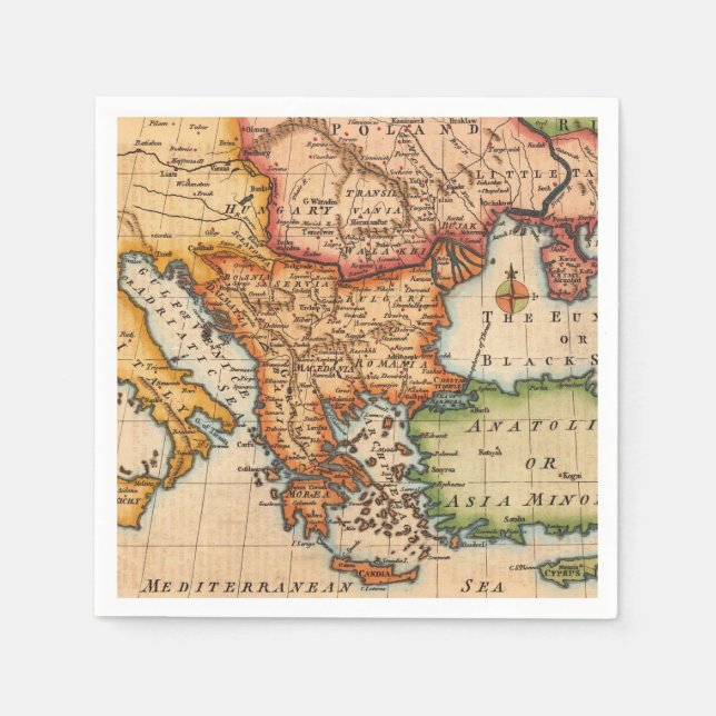 Guardanapo De Papel Inspirado em Mapa Antigo (2) (Frente)