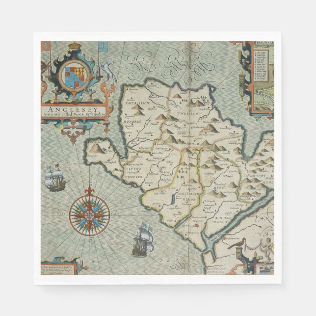 Guardanapo De Papel Inspirado em Mapa Antigo (7) (Frente)