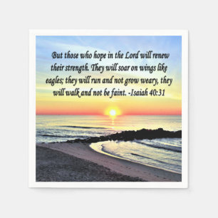 GUARDANAPO DE PAPEL INSPIRANDO ISAIAH 40:31