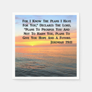 GUARDANAPO DE PAPEL INSPIRANDO JEREMIAH 29:11 SUNRISE