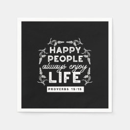 Guardanapo De Papel Inspirational Christian Quote from Proverbs 15:15