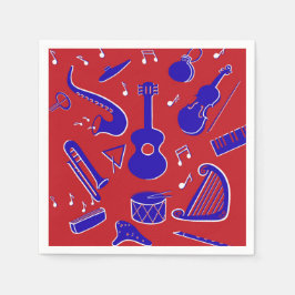 Guardanapo De Papel Instrumentos Musicais