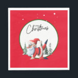 Guardanapo De Papel Instrutor Yoga Christmas Santa Claus<br><div class="desc">As férias são um excelente de tempo para entrar em forma, e que melhor maneira de fazer isso do que com ioga? Os instrutores de Yoga costumam se vestir como Papai Noel para ajudar a espalhar alegria de férias. Não se esqueça de trazer um tapete de ioga e algumas proteções...</div>