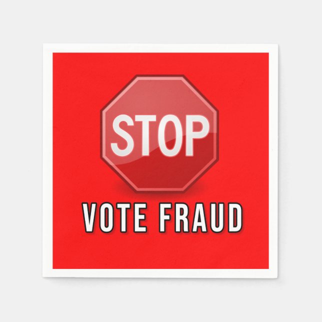 Guardanapo De Papel Interromper Fraude De Votação (Frente)