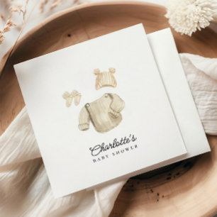 Guardanapo De Papel Inverno Bebê Roupa Gênero Chá de fraldas Neutro