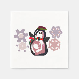 Guardanapo De Papel Inverno do Pinguim 