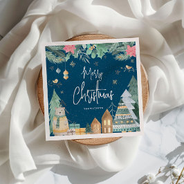 Guardanapo De Papel Inverno escandinavo "Feliz Natal"