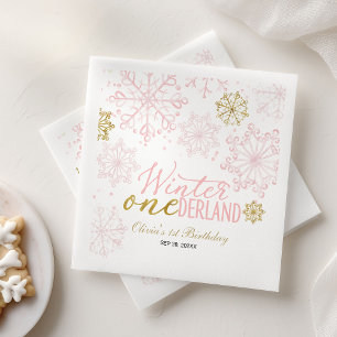 Guardanapo De Papel Inverno Onederland 1º Aniversário 