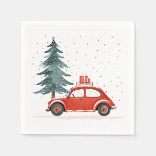Guardanapo De Papel Inverno, Yule e Nápoles Festivas de Natal