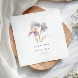 Guardanapo De Papel Iris Floral Wedding Elegante