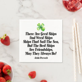 Guardanapo De Papel Irish Friendship Ships Proverb Four Leaf Clover