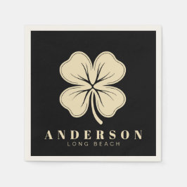 Guardanapo De Papel Irish Lucky Quatro Folha | Nome Black Coctail