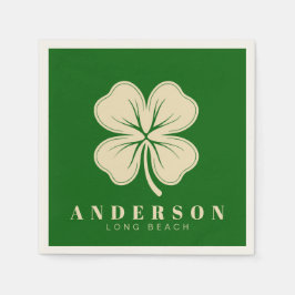Guardanapo De Papel Irish Lucky Quatro Folha | Nome Coquetel Verde
