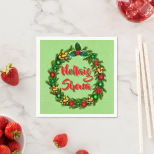 Guardanapo De Papel Irish Nollaig Shona Merry Christmas Coctail