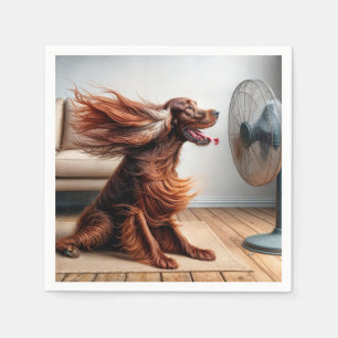 Guardanapo De Papel Irish Setter Com Ventilador