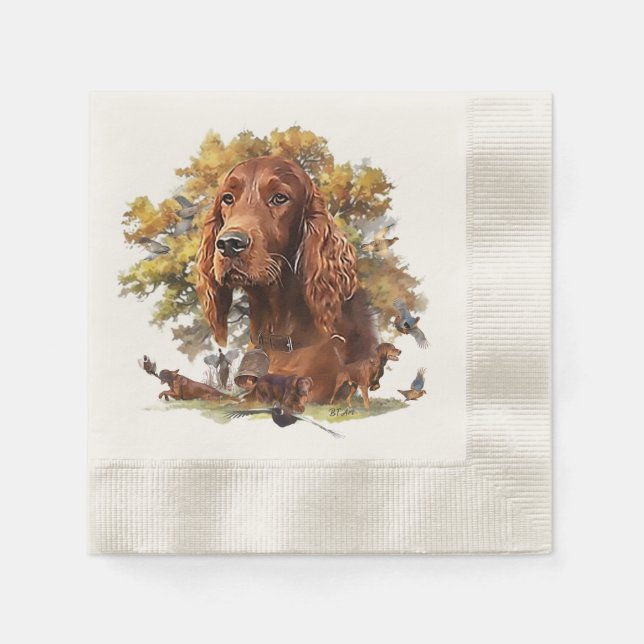 Guardanapo De Papel Irish Setter - Ultimate Upland Bird Dog (Frente)