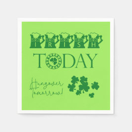 Guardanapo De Papel Irlandês hoje Ruas Engraçadas. Festa do Dia de Pat