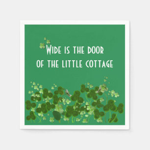 Guardanapo De Papel Irlandês Proverbe Sobre Verde Com Shamrocks