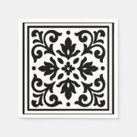 Ironlace Preto e Branco Vintage 
