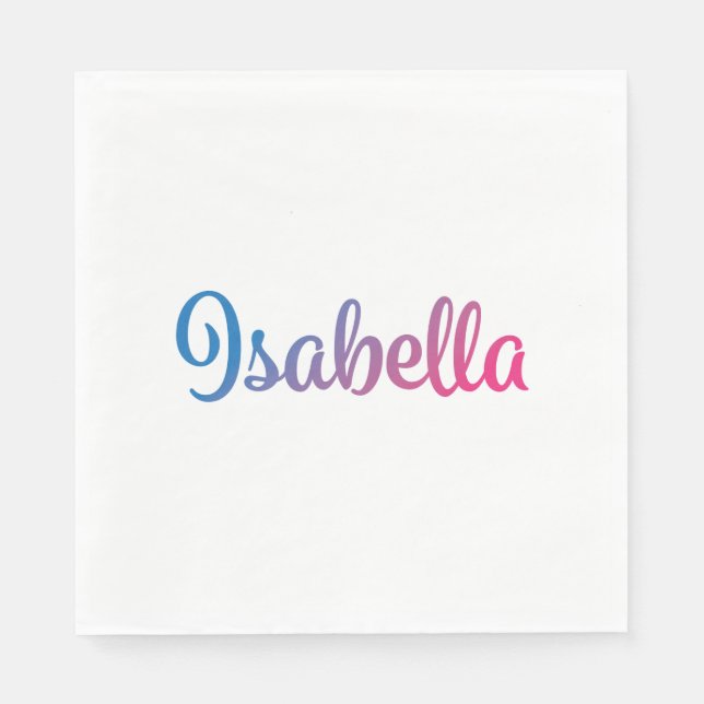 Guardanapo De Papel Isabella Na moda Cursive (Frente)