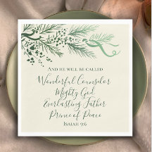 Isaiah 9:6 Escritura Personalizada do Pine Moderno