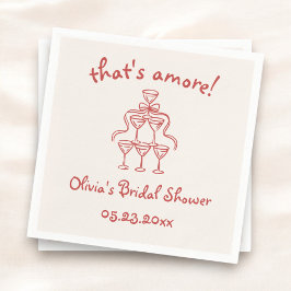 Guardanapo De Papel Isso é Amor! Chuveiro Nupcial Italiano Desenhado à