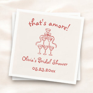 Guardanapo De Papel Isso é Amor! Chuveiro Nupcial Italiano Desenhado à