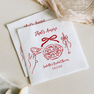 Guardanapo De Papel Isso é amor Hand drawn Pizza Chá de Noiva