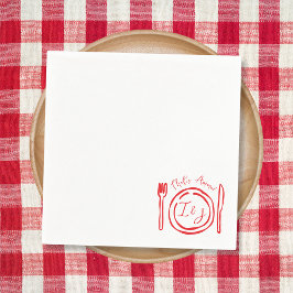 Guardanapo De Papel Isso é um Chuveiro de Casais Italianos Desenhados