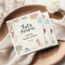 Guardanapo De Papel Isso é um Colorido Chuveiro de Noiva Ilustrado Amo