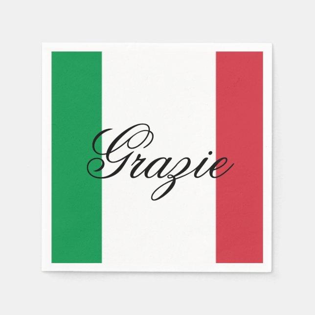 Guardanapo De Papel Italy Flag Italian Pride Europe Country (Frente)
