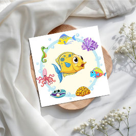 Guardanapo De Papel It's a Boy Under the Sea Baby Shower