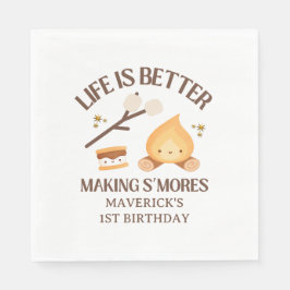 Guardanapo De Papel It's S'more Fun to Be One Kids 1st Birthday