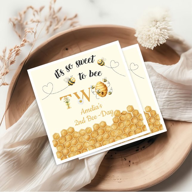 Guardanapo De Papel It's So Sweet To Bee 2nd Birthday (Criador carregado)