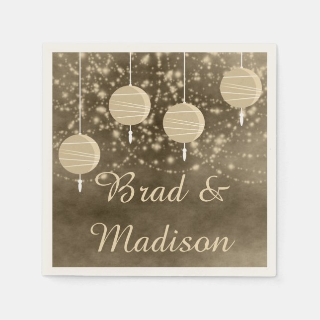 Guardanapo De Papel Ivory Lanterns (Frente)