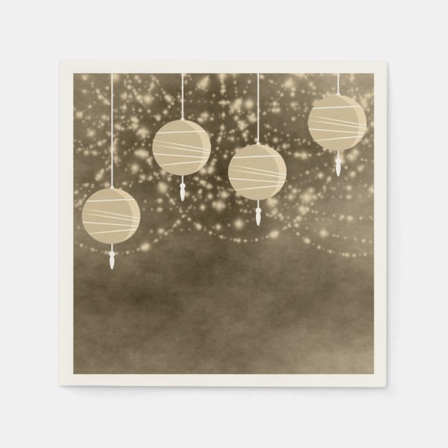 Guardanapo De Papel Ivory Lanterns (Frente)