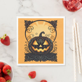Guardanapo De Papel Jack O Lantern Gótico de Outono