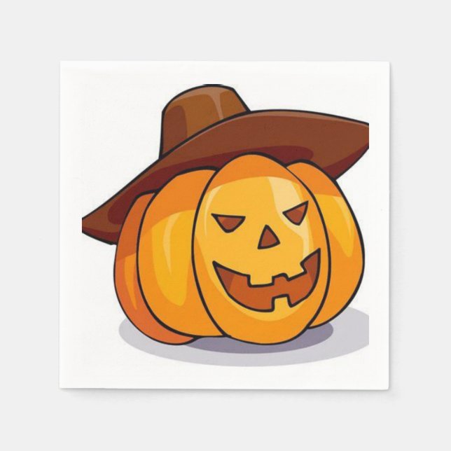 Guardanapo De Papel Jack-O-Lantern Napkins (Frente)