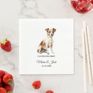 Guardanapo De Papel Jack Russell Terrier Dog Wedding Napkins e Foto