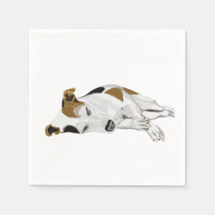 Guardanapo De Papel Jack Russell Terrier Dormindo pacificamente