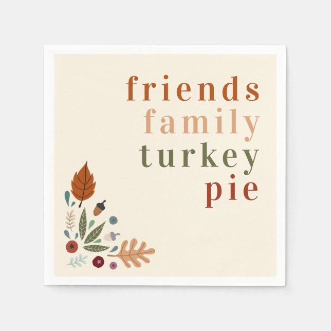 Guardanapo De Papel Janta de Ação de Graças do outono Moderno do Elega (Frente)