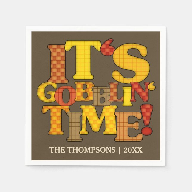 Guardanapo De Papel Janta de Ação de Graças Engraçado (Frente)