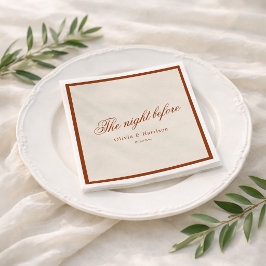 Guardanapo De Papel Jantar de Ensaios de Casamento em Terracota