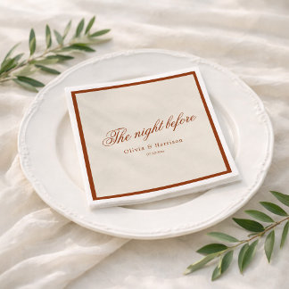 Guardanapo De Papel Jantar de Ensaios de Casamento em Terracota
