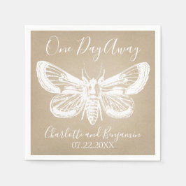 Guardanapo De Papel Jantar de Ensaios de Casamento Rústico Kraft & Bor